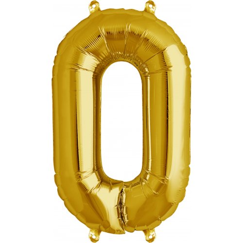 (image for) Gold Number 0 Foil Balloon (41cm)